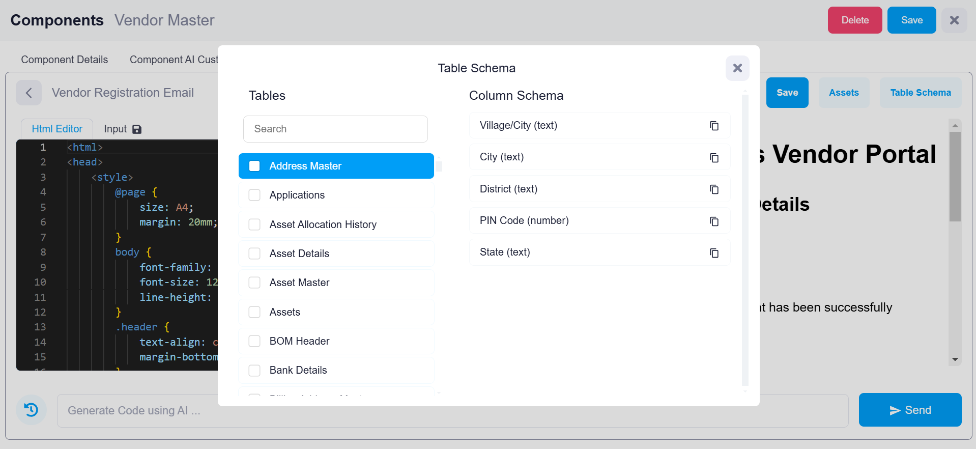 Table Schema Viewer