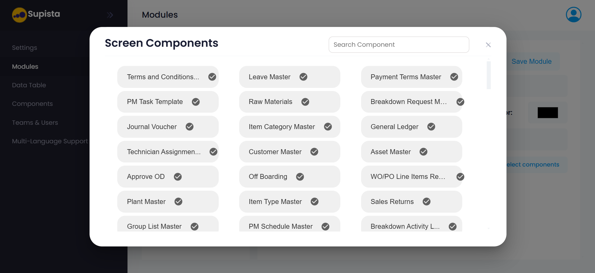 Component Selection