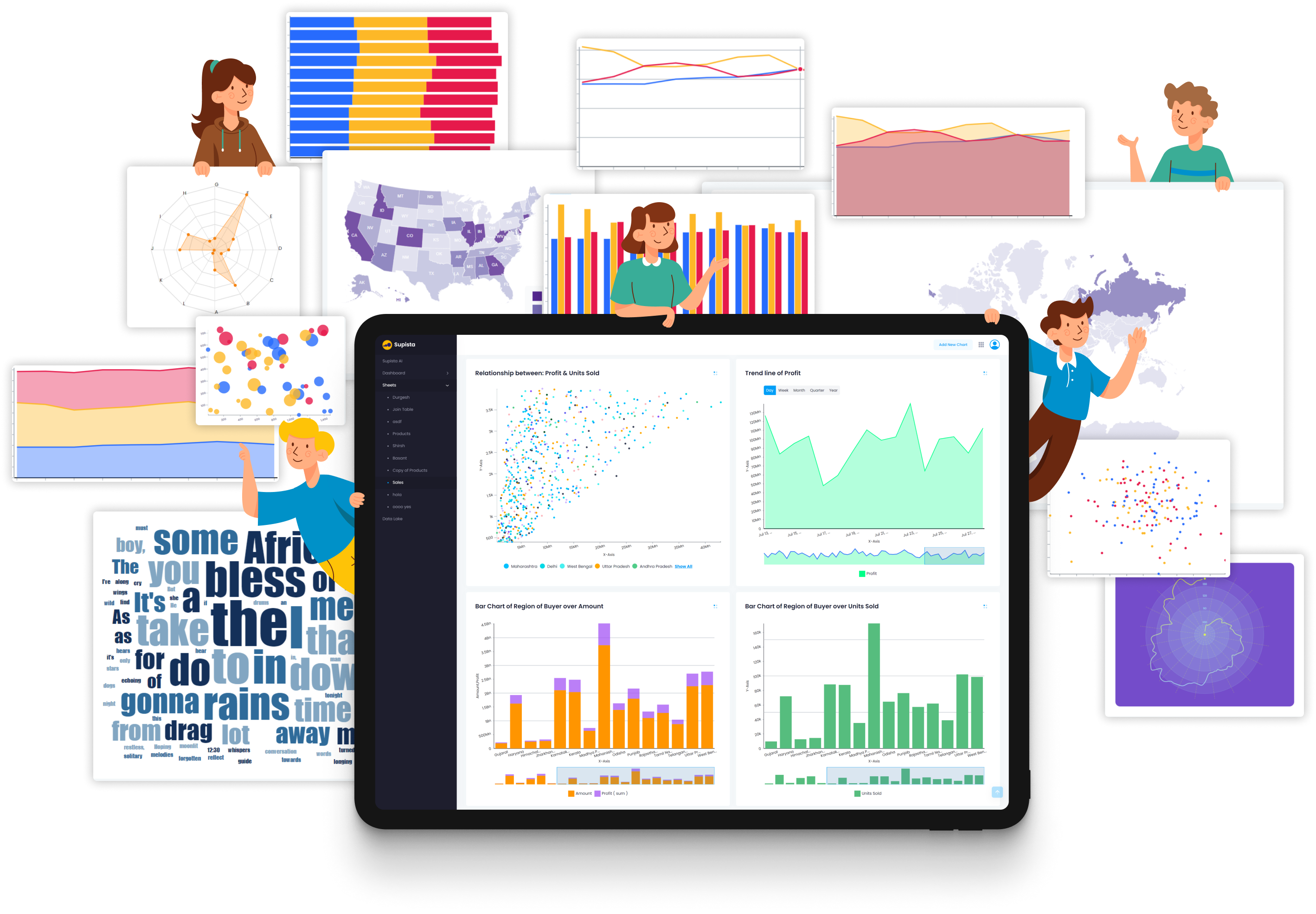 Supista AI procurement analytics dashboard